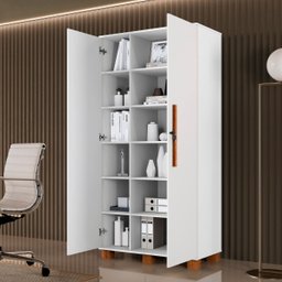 Armario Multiuso 2 Portas Chave Branco Mdf Dacar Carmolar - 3