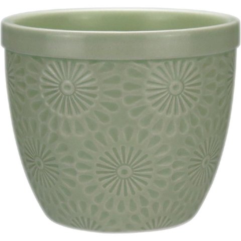 Vaso Planta Cachepô Home&co Cerâmica 9x10x10cm Verde Decorativo