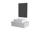 Ver imagem 1 de Conjunto Bancada C-cuba Q39 e Espelheira Metrópole 601 Perffect Acetinado Branco Chess