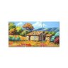 Quadro Decorativo 122x60 Sala Quarto Pintura Casinha Rústica - 1