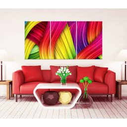 Quadro Decorativo 122x60 Sala Quarto Abstrato Colorido - 7