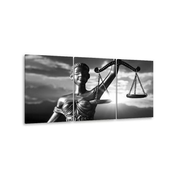 Quadro Decorativo 122x60 Sala Quarto Advocacia Themis P & B - 2
