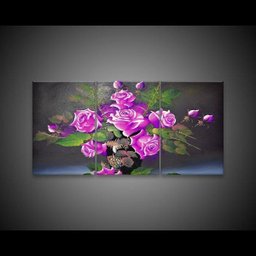Quadro Decorativo 122x60 Sala Flores Rosas Choque Grande - 3