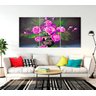 Quadro Decorativo 122x60 Sala Flores Rosas Choque Grande - 5