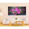 Quadro Decorativo 122x60 Sala Flores Rosas Choque Grande - 2