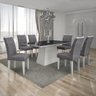 Conjunto Sala de Jantar Mesa Tampo Mdf/vidro Preto 6 Cadeiras Pampulha Leifer - 1