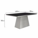 Ver imagem 5 de Conjunto Sala de Jantar Mesa Tampo Mdf/vidro Preto 6 Cadeiras Pampulha Leifer