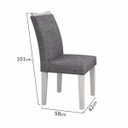 Ver imagem 6 de Conjunto Sala de Jantar Mesa Tampo Mdf/vidro Preto 6 Cadeiras Pampulha Leifer