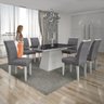 Conjunto Sala de Jantar Mesa Tampo Mdf/vidro Preto 6 Cadeiras Pampulha Leifer - 7
