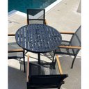 Ver imagem 3 de Mesa 90cm Sevilla Ripada Alumínio Área Externa Interna Jardim Preto