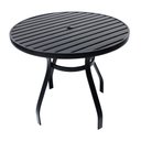Ver imagem 1 de Mesa 90cm Sevilla Ripada Alumínio Área Externa Interna Jardim Preto
