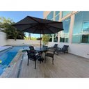 Ver imagem 2 de Mesa 90cm Sevilla Ripada Alumínio Área Externa Interna Jardim Preto