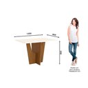 Ver imagem 3 de Mesa para Cozinha Vértice Sc37 + Tampo Madeirado Reto 120x80cm Nature-off White - Henn