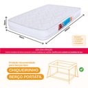 Ver imagem 2 de Kit Colchão Chiqueirinho Cercadinho Mini Berço + Lençol Avulso 180 Fios + Protetor Capa Bf Colchões