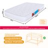 Kit Colchão Chiqueirinho Cercadinho Mini Berço + Lençol Avulso 180 Fios + Protetor Capa Bf Colchões - 2