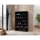 Ver imagem 2 de Sapateira Lana 5 Prateleiras 72cm MDP Preto AJL Móveis 110cm