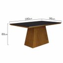 Ver imagem 5 de Conjunto Sala de Jantar Mesa Tampo Mdf/vidro Preto 6 Cadeiras Pampulha Leifer