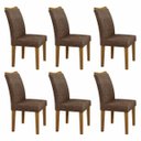 Ver imagem 3 de Conjunto Sala de Jantar Mesa Tampo Mdf/vidro Preto 6 Cadeiras Pampulha Leifer