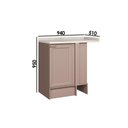 Ver imagem 2 de Balcão Cozinha Modulado C/ Tampo Malta 2630 Canto Reto C/ 1 Porta 94cm Duna Carraro