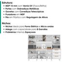 Ver imagem 4 de Kit Cozinha 8 Portas 3 Gavetas 242 cm Polar Branco Absoluto Zanz
