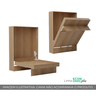 Kit Ferragens Cama Casal Vertical Retrátil de Parede - 6