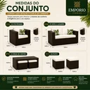 Ver imagem 3 de Conjunto Sofá 4 Lugares Fibra Sintética Varanda Mesa Centro