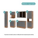 Ver imagem 4 de Armário de Cozinha Completa com Balcão Milla Origin Core Carraro Nogal com Cinza Titânio