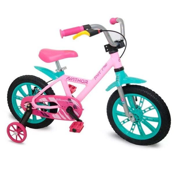 Bicicleta Bike Aro 14 First Pro Feminina Rosa | MadeiraMadeira