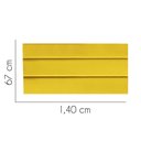 Ver imagem 2 de Painel Cabeceira Estofada Argentina 140cm Cama Box Casal Corino Amarelo- Mabe Magazine