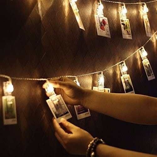 Cordão com 20 Prendedores LED Pregador Luminoso para Fotos - 5