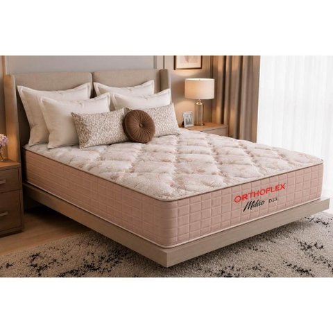 Colchão Casal D33 Orthoflex Milão Bege 138x188x26