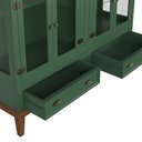 Ver imagem 2 de Mini Cristaleira de Madeira Maciça 4 Portas Verde
