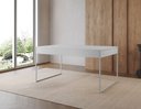 Ver imagem 1 de Mesa Industrial Filadélfia 120x75 Ferro Branco Tampo Branco