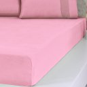 Ver imagem 3 de Jogo de Cama Casal Malha 3 Pçs Bella Cama 100% Algodão 138x188x30cm Coral
