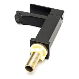 Torneira Banheiro Lavabo Pia Luxo Preto 1/4 de Volta - Fino Inox - 6