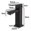 Ver imagem 6 de Torneira Banheiro Lavabo Pia Luxo Preto 1/4 de Volta - Fino Inox