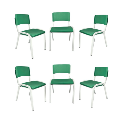 Kit 6 Cadeiras Iso Infantil Escolar e Creche