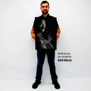 Ver imagem 2 de Quadro Decorativo Mulher Fashion em Moldura Caixa Tacolado Moldura Caixa Alta 4,5cm Madeira com Vidr