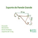 Ver imagem 2 de SUPORTE DE PAREDE PARA VASOS METAL GRANDE LUXO 15 UND JARDIM