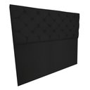 Ver imagem 5 de Cabeceira Capitonê Casal 1,40m Jade Suede - Pallazio - Preto