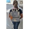 Mochila Maternidade Multifuncional Xadrez Azul Marinho - 3