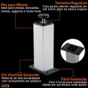 Ver imagem 2 de Pés para Móveis e Armários em Alumínio Escovado 4 Peças