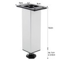 Ver imagem 3 de Pés para Móveis e Armários em Alumínio Escovado 4 Peças