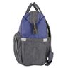 Bolsa Mochila Maternidade Lequeen Original azul com cinza - 5