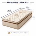 Ver imagem 3 de Colchão Solteiro Molas Ensacada Vitta 88x188x25 Antialérgico - Bege
