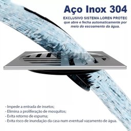Tampa de Ralo e Grelha Inox 10cm Abre e Fecha Automaticamente Lorenzetti - 5