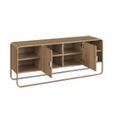 Ver imagem 4 de Rack Orgânico para TV até 55 Polegadas 150cm 2 Portas Metal Luna