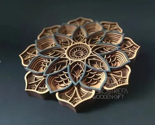 Mandala flor em camadas mdf MD015 59cm - 2