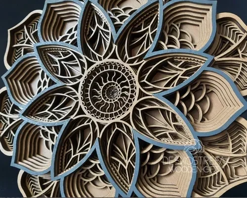 Mandala flor em camadas mdf MD015 59cm - 3