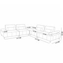 Ver imagem 6 de Sofá de Canto com Puff para Sala Living Modular 317x317cm Industrial Oslo L06 Couro Bege Areia - Lya
